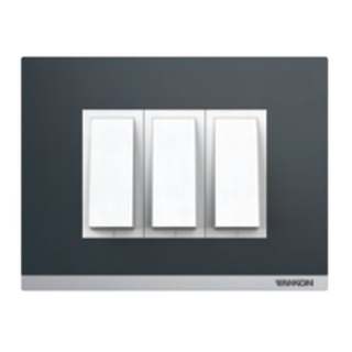 Vankon Vivo Evee Satin Grey Plates with Silver Border