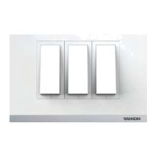 Vankon Vivo Evee White Plates with Silver Border